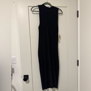 Black Knit Midi Dress